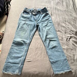 Abercrombie & Fitch Light Blue Women's Straight-Leg Jeans